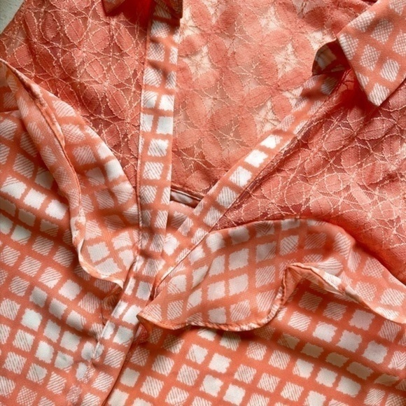 Candies Orange Checkered and Lace Tank Top - Picture 8 of 8